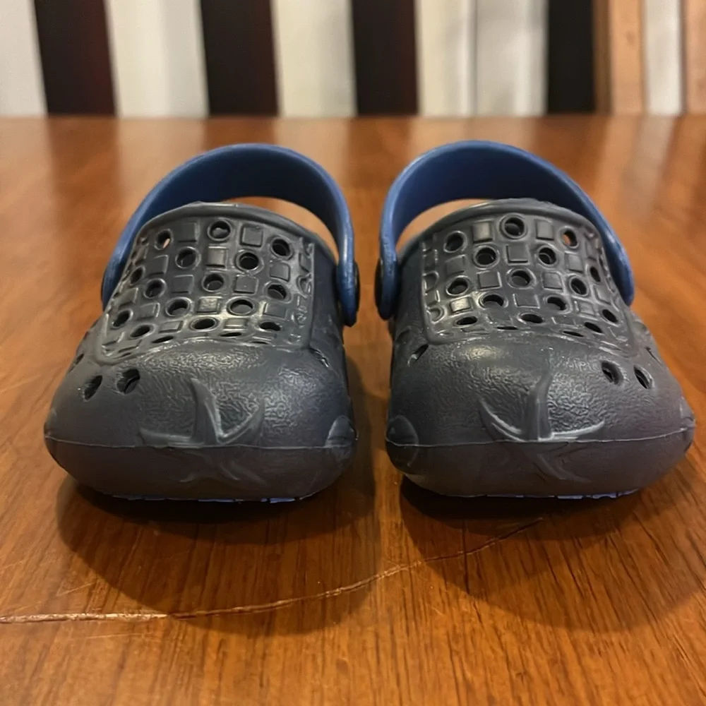 Ocean Scene Clogs Shoes blue Toddlers Infant Baby Boys Size 2/3